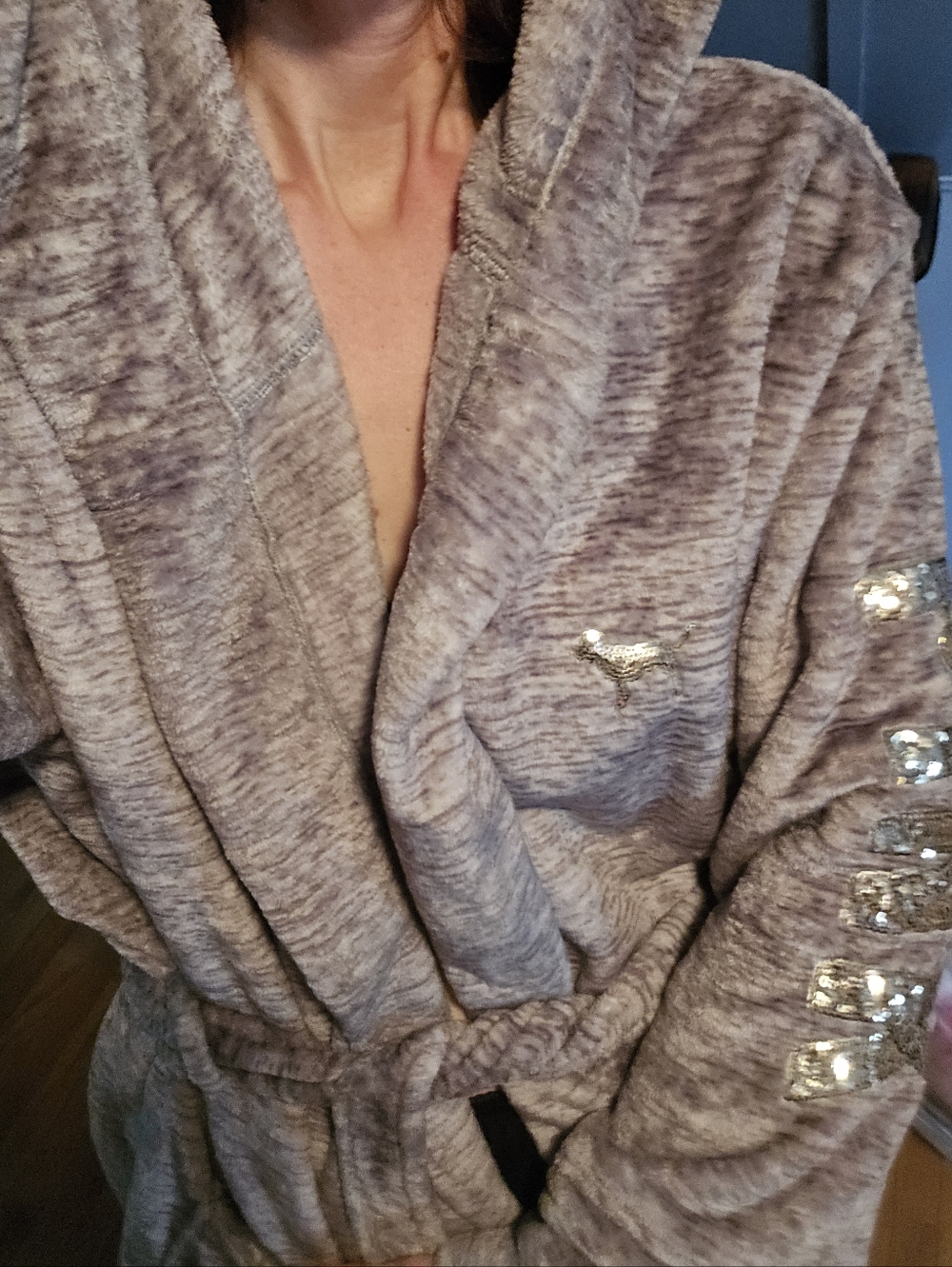PINK bling robe X-SMALL